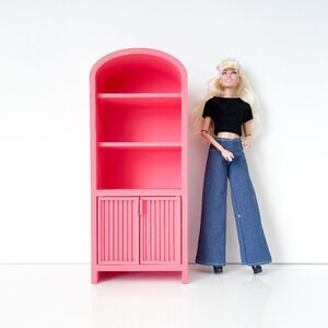 Armoire for Dolls 1:6 Scale Dark Pink Furniture 12” Barbie Integrity Blythe BJD